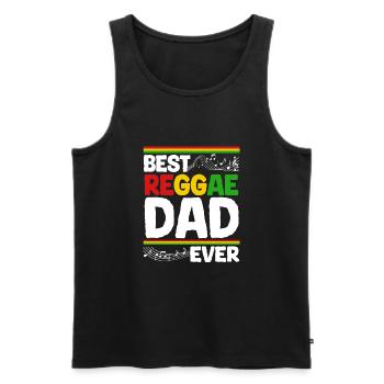 Rastafari Music Vibes Only Rasta Jamaica Reggae - Men's Premium Organic Tank Top - black - Front - Michal (187cm)