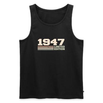 1947 Anniversary Gift 1947 Limited Edition 1947 - Men's Premium Organic Tank Top - black - Front - Michal (187cm)
