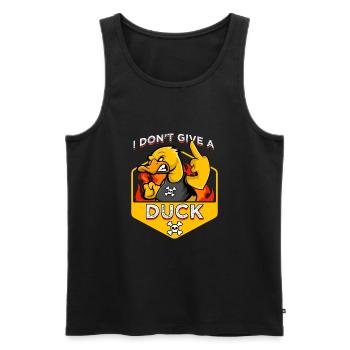 Unhöfliches Lustiges Sprichwort "Duck You" Outfit - Männer Premium Bio Tank Top - Schwarz - Vorne - Michal (187cm)