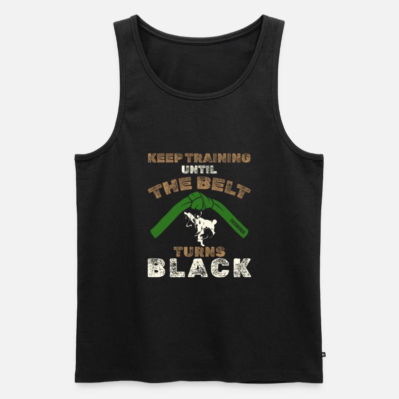 Schwarzer Gürtel: Motivation Kampfkunst Taekwondo - Männer Premium Bio Tank Top - Schwarz