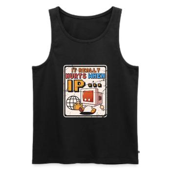 IT Geek, PC Accessories Storage Devices Evolution - Men's Premium Organic Tank Top - black - Front - AI Model Male 178 light (178cm)