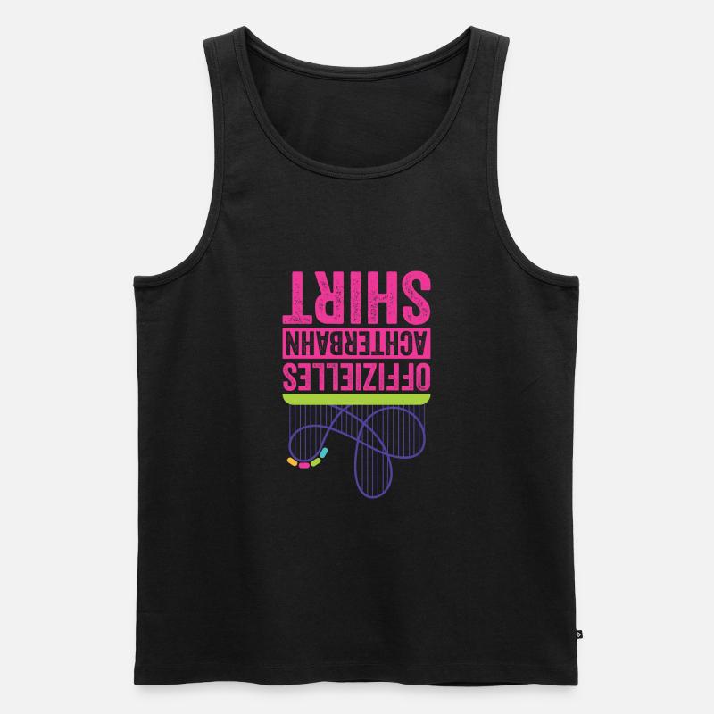 Coasterholic, Freizeitpark, Rummelplatz Achterbahn - Männer Premium Bio Tank Top - Schwarz