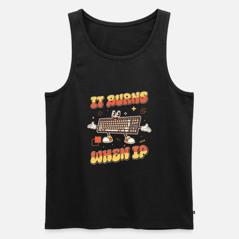 IT Geek, PC-tilbehør Lagringsenheter Evolution - Premium økologisk Tanktop for menn - svart