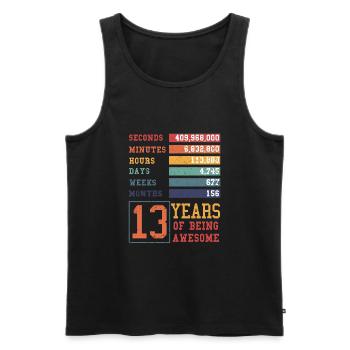 13 years old! Birthday Gift 13th Birthday - Men's Premium Organic Tank Top - black - Front - Michal (187cm)