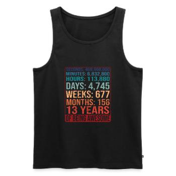 13 years old! Birthday Gift 13th Birthday - Men's Premium Organic Tank Top - black - Front - Michal (187cm)