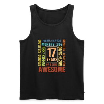 17 Jahre alt! Geburtstagsgeschenk 17. Geburtstag - Männer Premium Bio Tank Top - Schwarz - Vorne - AI Model Male 178 light (178cm)
