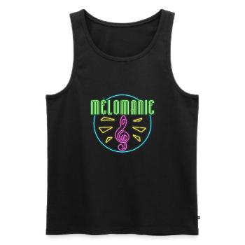 Techno House Party EDM Festival Goa Electro Rave - Männer Premium Bio Tank Top - Schwarz - Vorne - Michal (187cm)