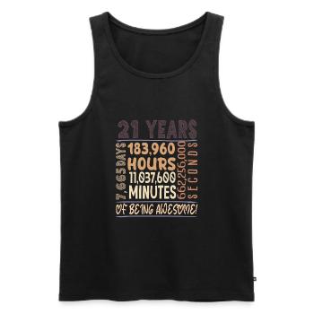 21 Jahre alt! Geburtstagsgeschenk 21. Geburtstag - Männer Premium Bio Tank Top - Schwarz - Vorne - Michal (187cm)