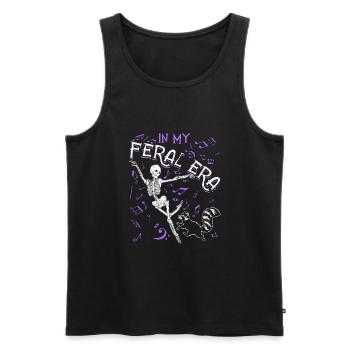Drôle Opossum Wild Girl Fête Vacances Été - Débardeur bio Premium Homme - noir - Devant - Michal (187cm)