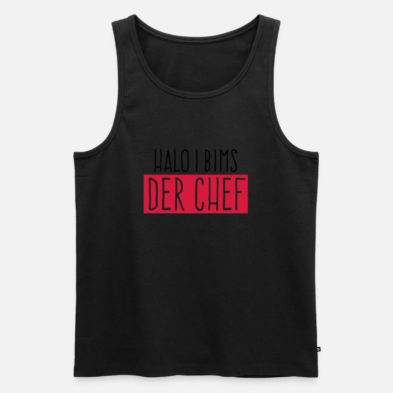 I bims der Chef - Männer Premium Bio Tank Top - Schwarz