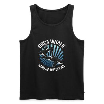 Orca - Männer Premium Bio Tank Top - Schwarz - Vorne - Michal (187cm)