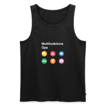 Multifunktions Opa Geschenk bester Opa - Männer Premium Bio Tank Top - Schwarz - Vorne - AI Model Male 178 light (178cm)