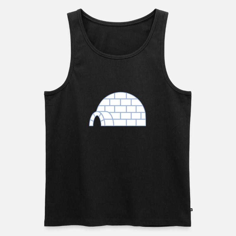 Iglu - Männer Premium Bio Tank Top - Schwarz