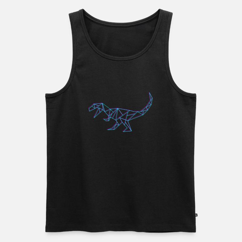 Neon Raptor - Männer Premium Bio Tank Top - Schwarz
