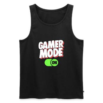 Gamer Mode On Apparel - Men's Premium Organic Tank Top - black - Front - AI Model Male 178 light (178cm)