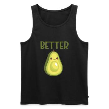 Avocat à moitié drôle correspondant aux couples Saint Valentin - Débardeur bio Premium Homme - noir - Devant - Michal (187cm)