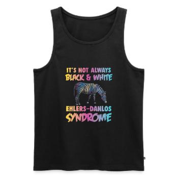 Zebra Ehlers Danlos Syndrome Awareness - Men's Premium Organic Tank Top - black - Front - Michal (187cm)