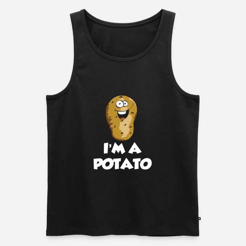 I'm A Potato - Männer Premium Bio Tank Top - Schwarz