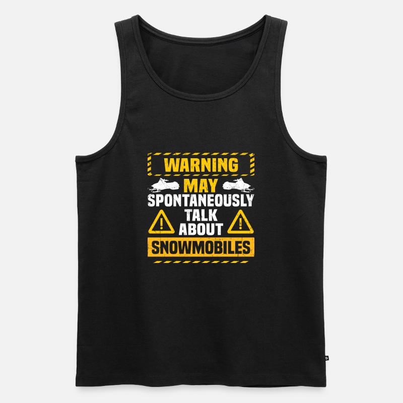 Funny Snowmobiling Snowmobile - Men's Premium Organic Tank Top - black
