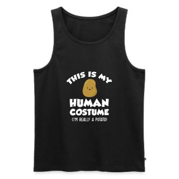 Potato Costume Funny Halloween - Men's Premium Organic Tank Top - black - Front - Michal (187cm)