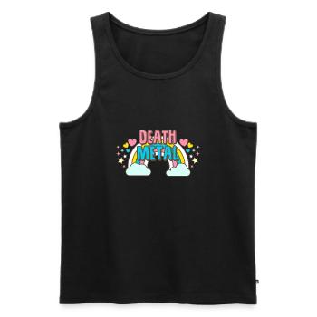 Arc-en-ciel de musique death metal - Débardeur bio Premium Homme - noir - Devant - AI Model Male 178 light (178cm)
