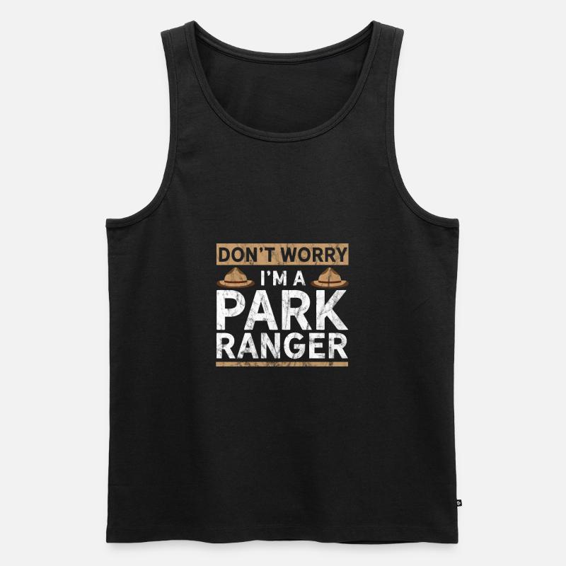 Lustiger Park Ranger - Männer Premium Bio Tank Top - Schwarz