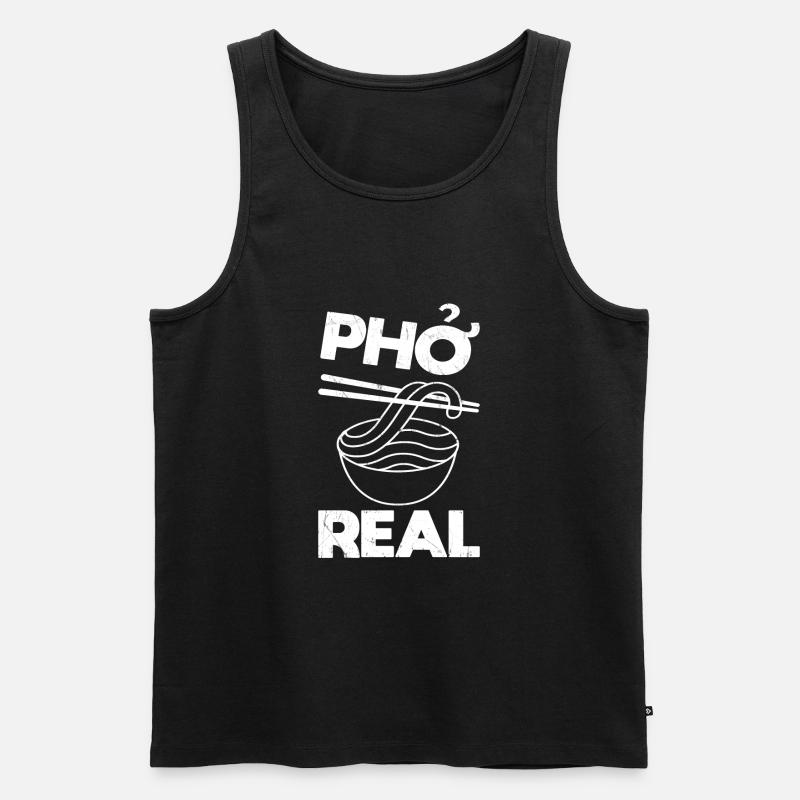 Pho Suppe Lustig - Männer Premium Bio Tank Top - Schwarz