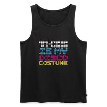 Disco Halloween Costume Apparel - Men's Premium Organic Tank Top - black - Front - AI Model Male 178 light (178cm)