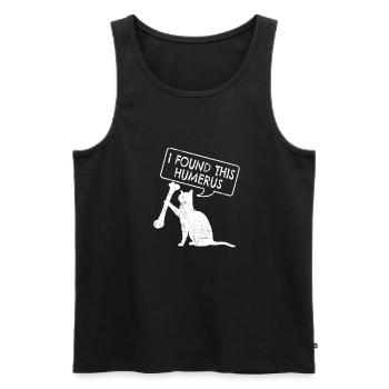 Lustige Anatomie Katze Humerus - Männer Premium Bio Tank Top - Schwarz - Vorne - AI Model Male 178 light (178cm)