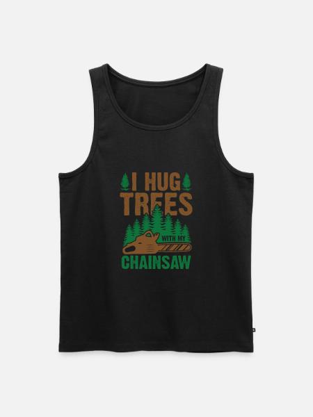 Arborist Chainsaw Funny Trees - Men's Premium Organic Tank Top - black