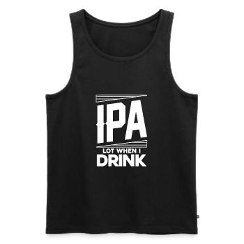 IPA Lot Beer Pun Apparel - Men's Premium Organic Tank Top - black - Front - AI Model Male 178 light (178cm)