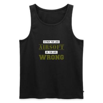 Cadeau Airsoft drôle - Débardeur bio Premium Homme - noir - Devant - Michal (187cm)