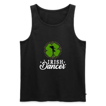 Irish Dancer St Patricks Day Apparel - Débardeur bio Premium Homme - noir - Devant - AI Model Male 178 light (178cm)