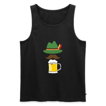 Germany Flag Apparel - Men's Premium Organic Tank Top - black - Front - AI Model Male 178 light (178cm)