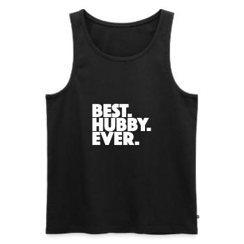 Bestes Ehemann-Geschenk - Männer Premium Bio Tank Top - Schwarz - Vorne - Michal (187cm)