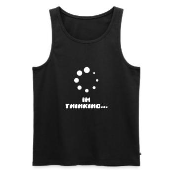 Computer Buffering Geek Pun Bekleidung - Männer Premium Bio Tank Top - Schwarz - Vorne - AI Model Male 178 light (178cm)