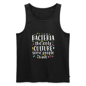 Bacteria Pun Drôle de science Vêtements - Débardeur bio Premium Homme - noir - Devant - Michal (187cm)