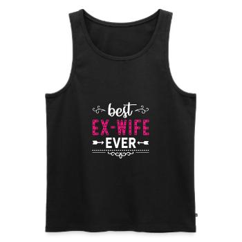 Meilleure ex-femme jamais divorcée - Débardeur bio Premium Homme - noir - Devant - Michal (187cm)