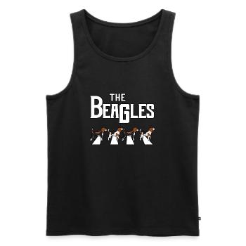 Beagle Dog Puppy Pet The Beagles - Men's Premium Organic Tank Top - black - Front - AI Model Male 178 light (178cm)