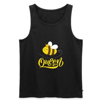 Cute Queen Bee - Men's Premium Organic Tank Top - black - Front - AI Model Male 178 light (178cm)