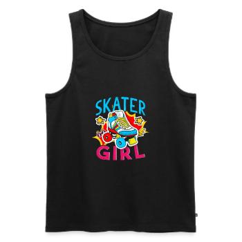 Skater Fille Roller - Débardeur bio Premium Homme - noir - Devant - Michal (187cm)