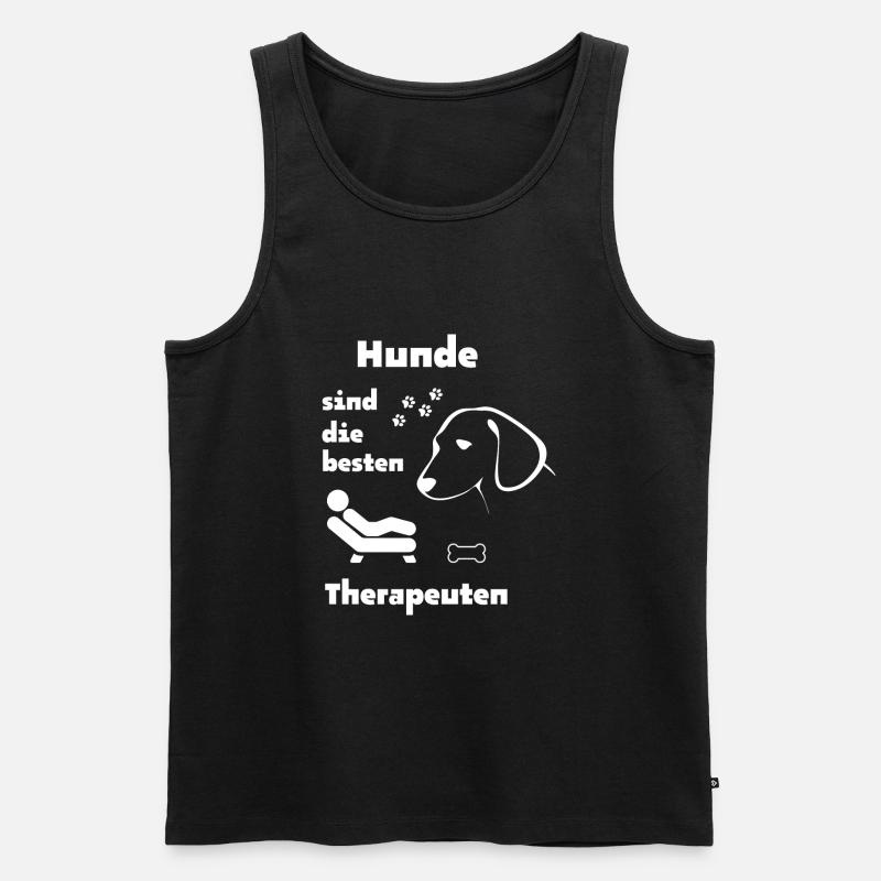 Hundespruch - Männer Premium Bio Tank Top - Schwarz