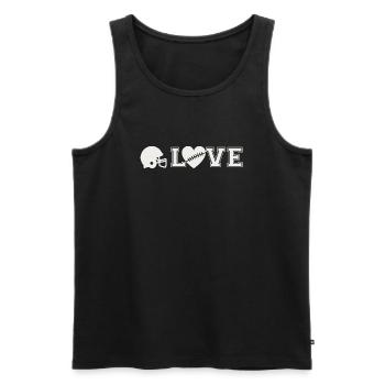 Football Love American Football Love Cadeau - Débardeur bio Premium Homme - noir - Devant - Michal (187cm)