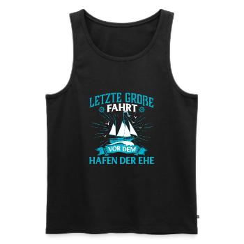 Junggesellenabschied Ehe - Männer Premium Bio Tank Top - Schwarz - Vorne - AI Model Male 178 light (178cm)