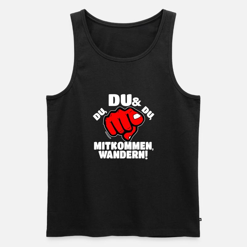 wanderern - Männer Premium Bio Tank Top - Schwarz