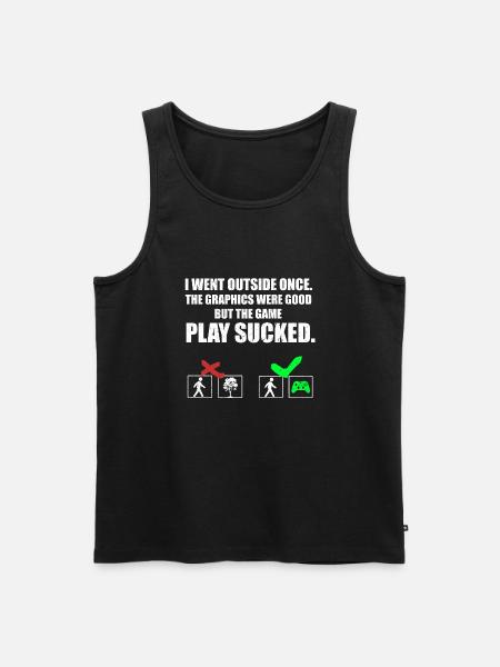 THE GAME PLAY SUCKED - Männer Premium Bio Tank Top - Schwarz