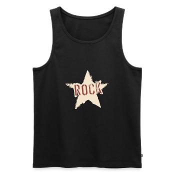 Star of rock - Men's Premium Organic Tank Top - black - Front - Michal (187cm)