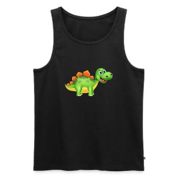 dinosaure - Débardeur bio Premium Homme - noir - Devant - Michal (187cm)