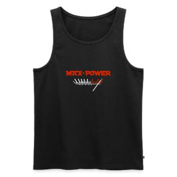 max power volume vu meter - Men's Premium Organic Tank Top - black - Front - AI Model Male 178 light (178cm)