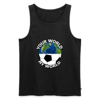 Fussball - Männer Premium Bio Tank Top - Schwarz - Vorne - Michal (187cm)